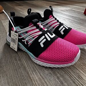 Fila Black and Pink Girls' Sneakers - BRAND NEW